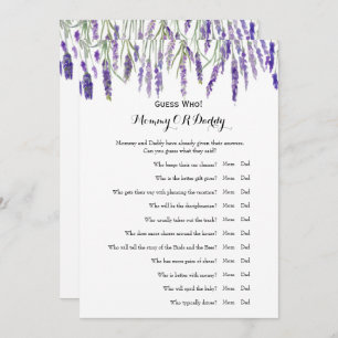 Invitación Doble cara - Deseos de juegos de Baby Shower   Adi