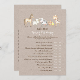 Invitación Doble cara - Deseos de juegos de Baby Shower | Adi