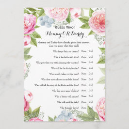 Invitación Doble cara - Deseos de juegos de Baby Shower | Adi