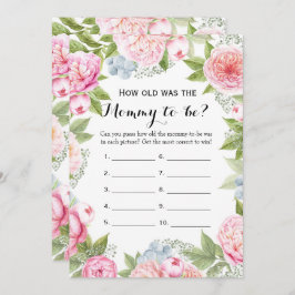 Invitación Doble cara- Dos juegos Baby Shower- Qué viejo | As