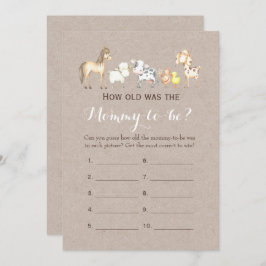 Invitación Doble cara- Dos juegos Baby Shower- Qué viejo | As