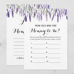 Invitación Doble cara- Dos juegos Baby Shower- Qué viejo   As