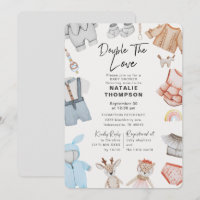 Doble Chica de los gemelos de amor Baby Shower