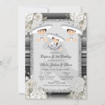 Doble Chica Marrón y Bautismo Blanco y Tercer Cump