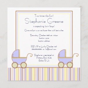 Invitación doble de Baby Shower del muchacho del