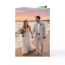 Invitación Doble de Boda Tropical Playa