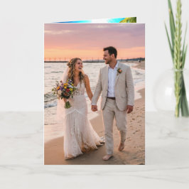 Invitación Doble de Boda Tropical Playa