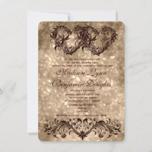 Invitación doble de la boda de Champán de los