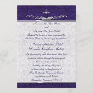 Invitación doble de la boda de la ceremonia del