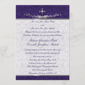 Invitación doble de la boda de la ceremonia del