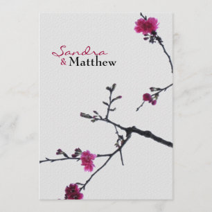 Invitación Doble Felicidad de Bienvenida de Primavera/ Boda C