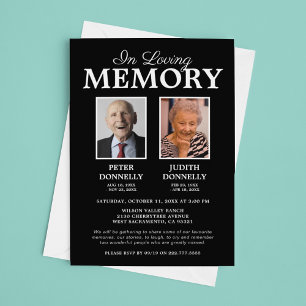 Invitación Doble Foto Memorial
