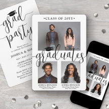 Doble Graduación Fotos de Dos Graduados Fiesta Con