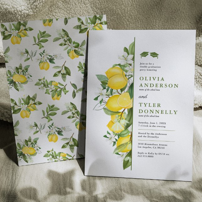 Invitación doble para la fiesta de graduación con  (Subido por el creador)