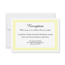 Doble recorte de amarillo suave-Invitación de rece