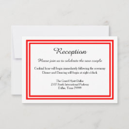 Invitación Doble recorte rojo-Invitación de recepción