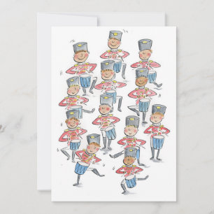 Invitación Doce bateristas golpeando