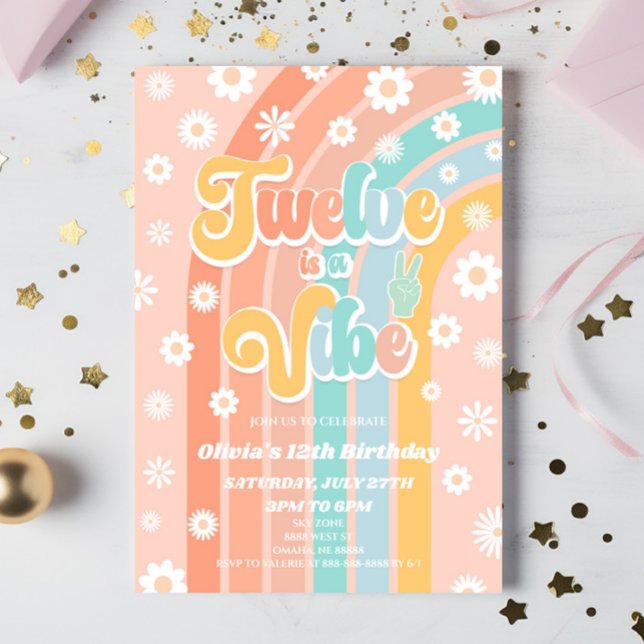 Invitación Doce es la fiesta de cumpleaños 12 del Vibe Rainbo (Subido por el creador)