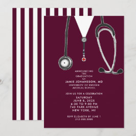Invitación Doctor Graduation Party Invitations