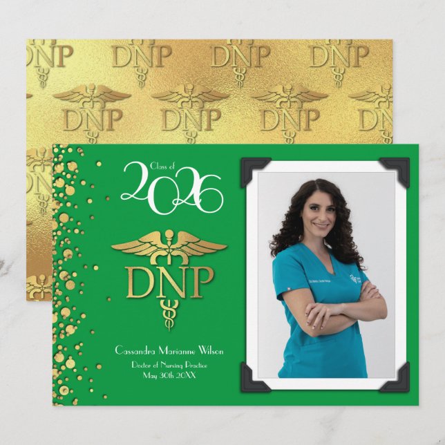 Invitación Doctor of Nursing Practice Graduation Announcement (Anverso / Reverso)