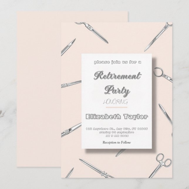 Invitación Doctor  Surgeon nurse retirement invitation (Anverso / Reverso)