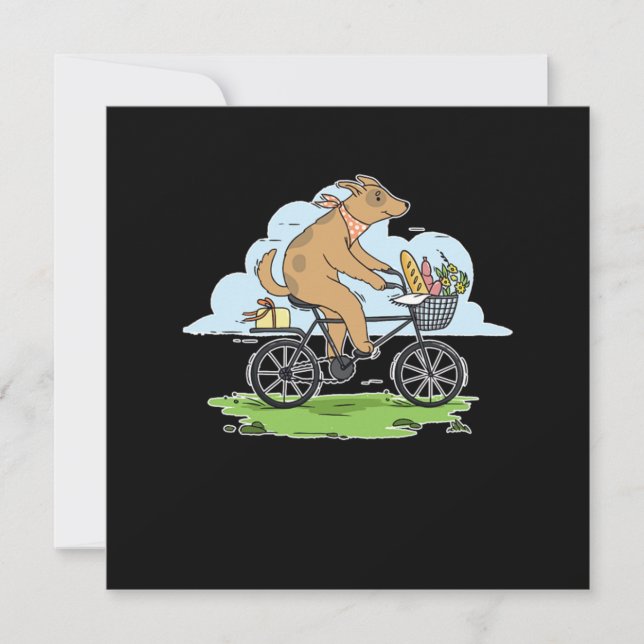 Invitación Dog Biking Bike Bicycle Cycling Mountain Bike Gift (Anverso)