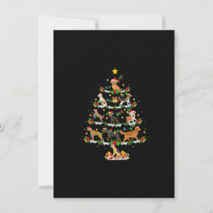 Invitación Dog Lover Xmas Encendido Perro Árbol de Navidad Pr