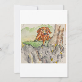 Invitación Dog on a Hill Greeting Card