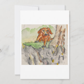 Invitación Dog on a Hill Greeting Card
