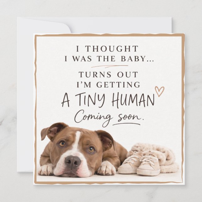 Invitación Dog Pregnancy Announcement Card (Anverso)