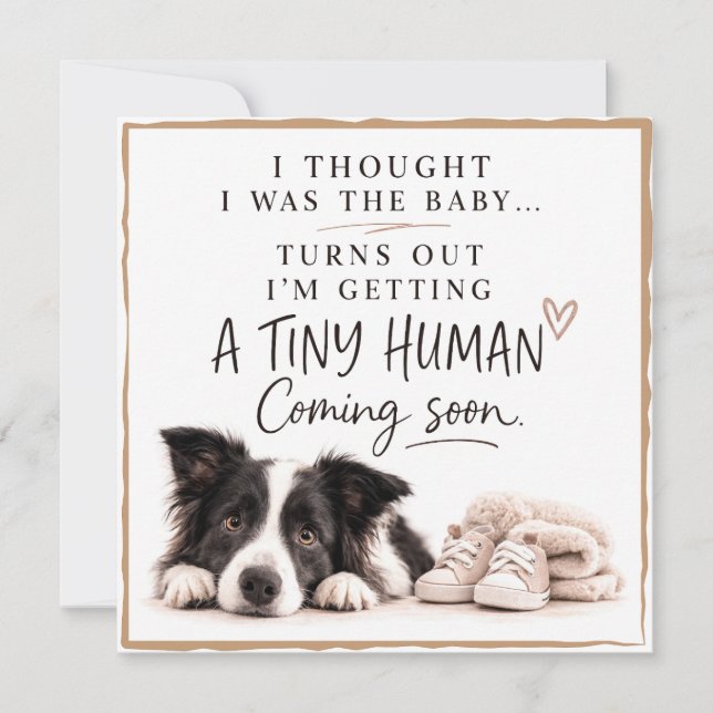 Invitación Dog Pregnancy Announcement Card (Anverso)