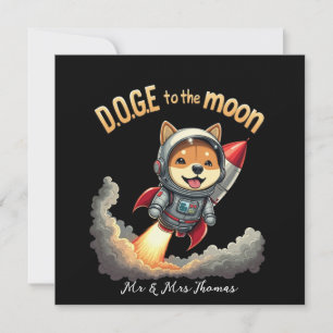 Invitación Doge a la luna El viaje final de la dogecoína