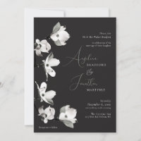 Dogwood formal botánico blanco negro invitat