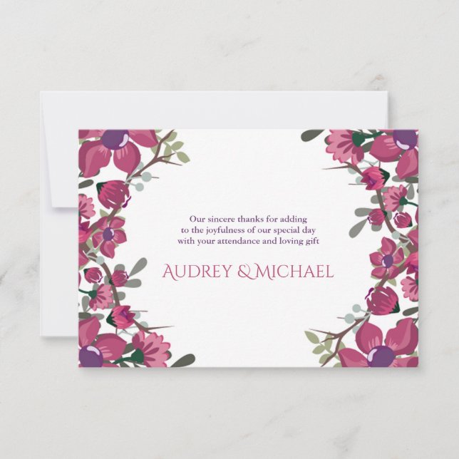 Invitación Dogwood Gracias Nota (Anverso)