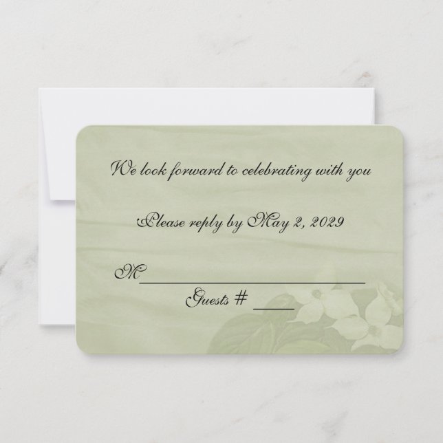 Invitación Dogwood Wedding RSVP (Anverso)