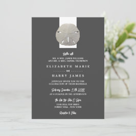 Invitación Dólar de arena solitaria - Gris carbonero - Boda e