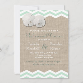 Invitación Dólar de arena y Chevron Ensayo de cena