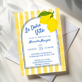 Invitación Dolce vita amarillo Lemons Ducha de novia italiana