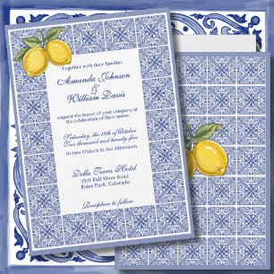 Invitación Dolce Vita - Baldosas Italianas y Limones Boda