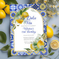 Dolce Vita Italiana Blue Gold Tiles Lemons Cumplea