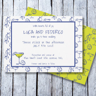 Invitación Dolce Vita Limoncello boda italiano
