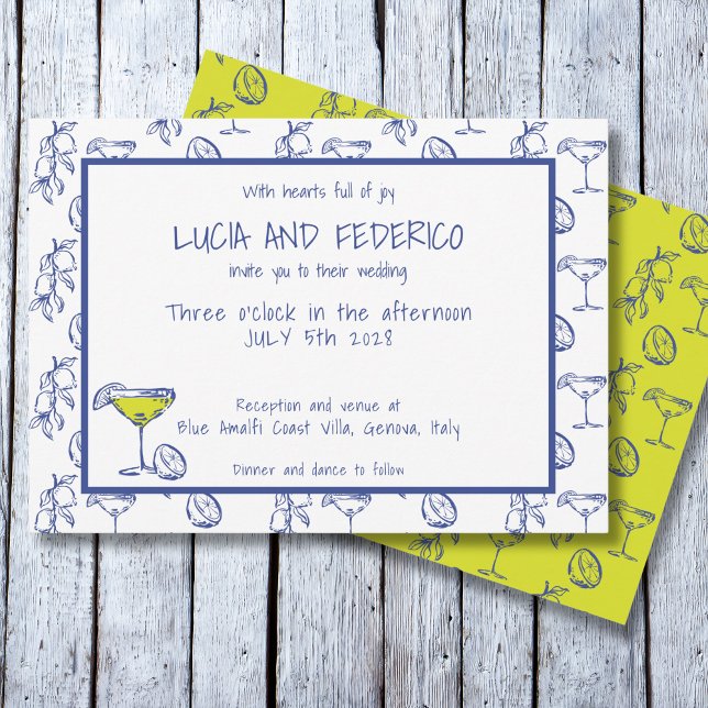 Invitación Dolce Vita Limoncello boda italiano (Subido por el creador)