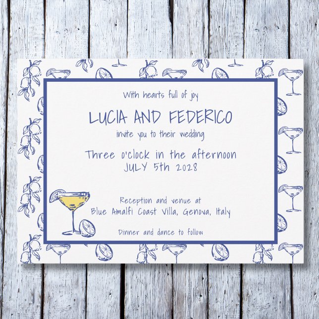 Invitación Dolce Vita Limoncello boda italiano (Subido por el creador)