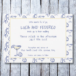 Invitación Dolce Vita Limoncello Mantequilla Italiana Amarill