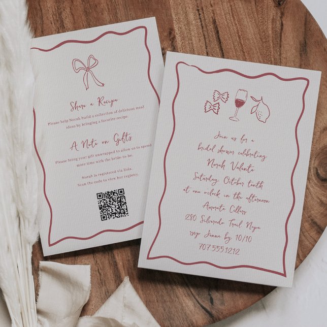 Invitación Dolce Vita todo en una ducha de novia escrita a ma (Subido por el creador)