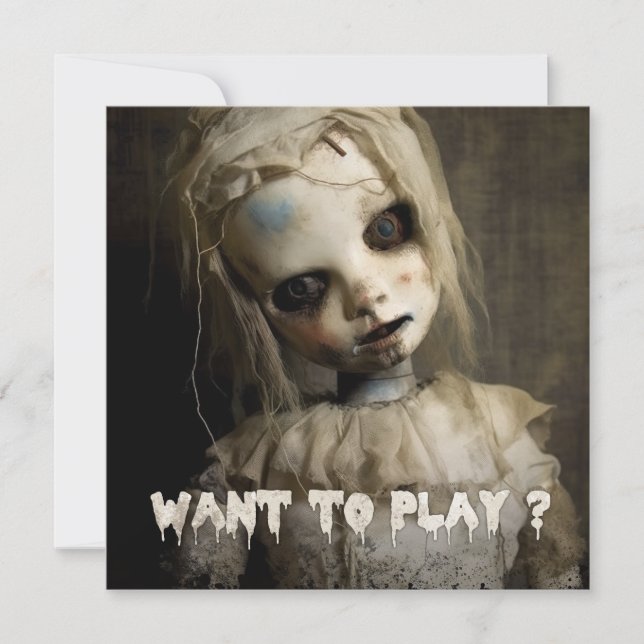 Invitación Doll embrujado (Anverso)