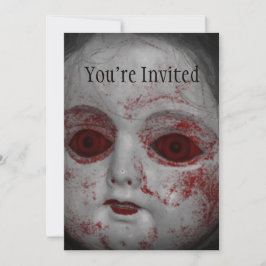 Invitación Dolor de piel pálido con ojos rojos en sangre