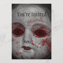 Invitación Dolor de piel pálido con ojos rojos en sangre