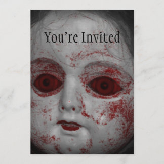 Invitación Dolor de piel pálido con ojos rojos en sangre