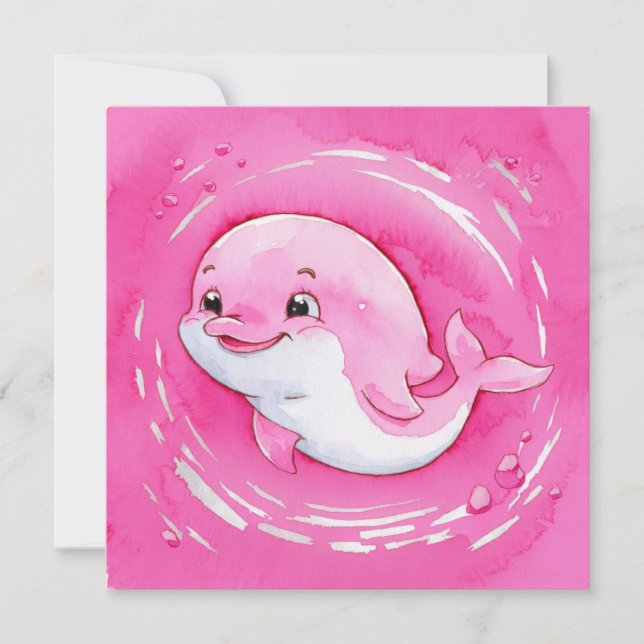 Invitación Dolphin bebé (Anverso)